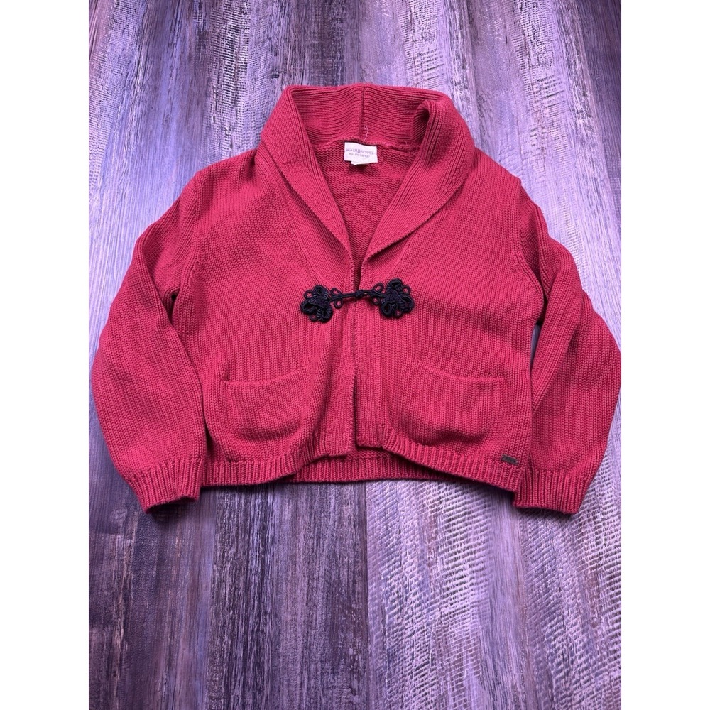 Denim & Supply Ralph Lauren Womens 3/4 Sleeve Cardigan Sweater Red Size XL Shawl